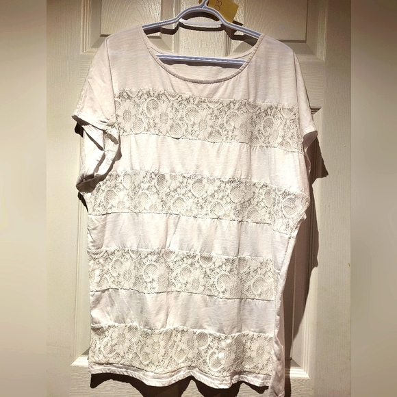 103- ptp25 white lace top - Picture 1 of 1